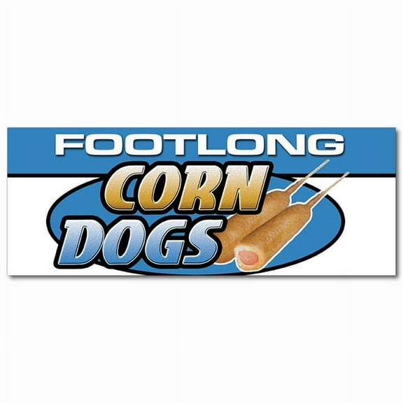 48" FOOTLONG CORN DOGS DECAL sticker deep fried batter stick corny dog meal