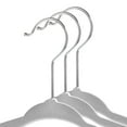 thumbnail image 2 of Casafield 50 Velvet Baby Hangers for Infant & Toddler Clothes, 11" - Gray, 2 of 7