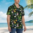 thumbnail image 2 of Lsque Chamomile pattern Hawaiian Shirt for Men, Unisex Summer Beach Casual Short Sleeve Button Down Shirts-Medium, 2 of 9