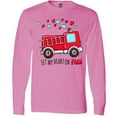 thumbnail image 3 of Inktastic Set My Heart on Fire Valentine Fire Truck with Hearts Long Sleeve T-Shirt, 3 of 5