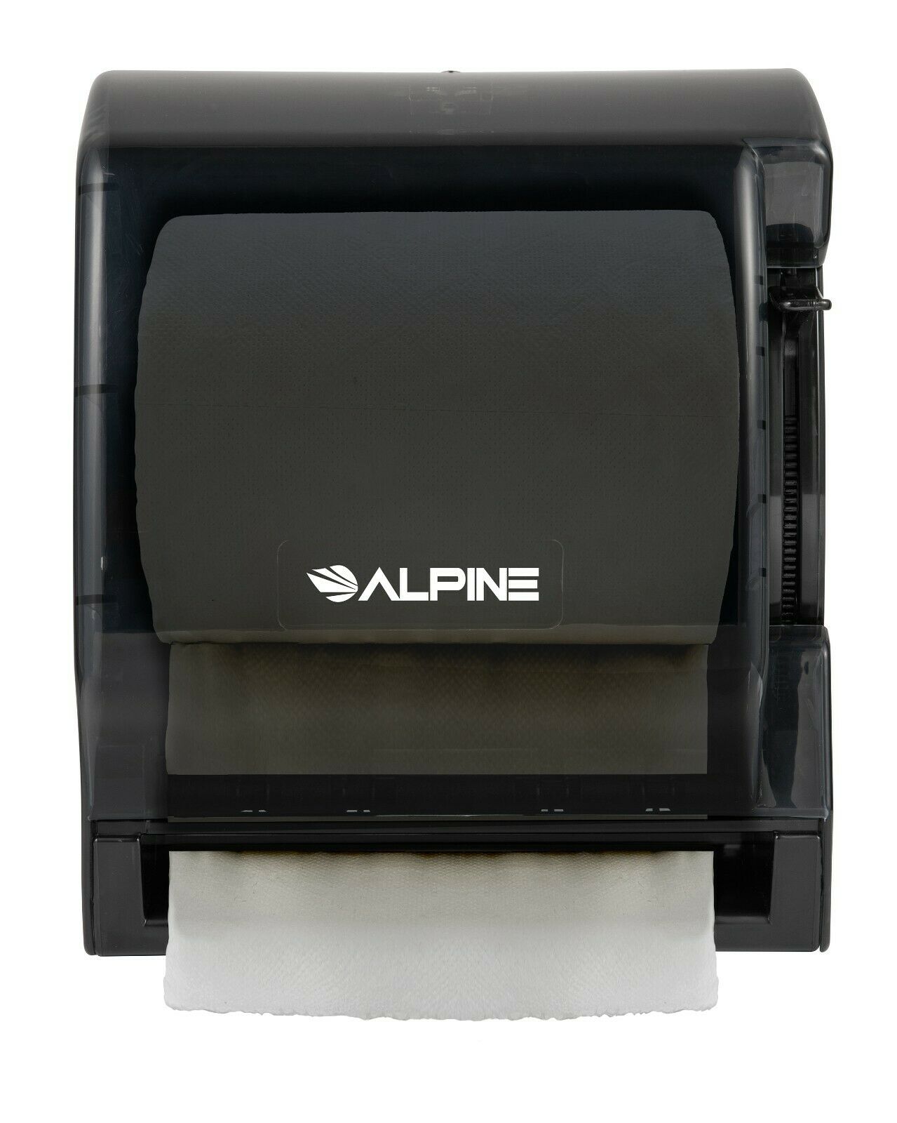 Alpine Industries Transparent Black Manual Lever Paper Towel Dispenser
