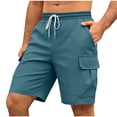thumbnail image 3 of LWFFDAW Men's Swim Trunks with Liner Quick Dry Print Drawstring Elastic Waist Surfing Shorts Beach Lounge Swimsuit, 3 of 10