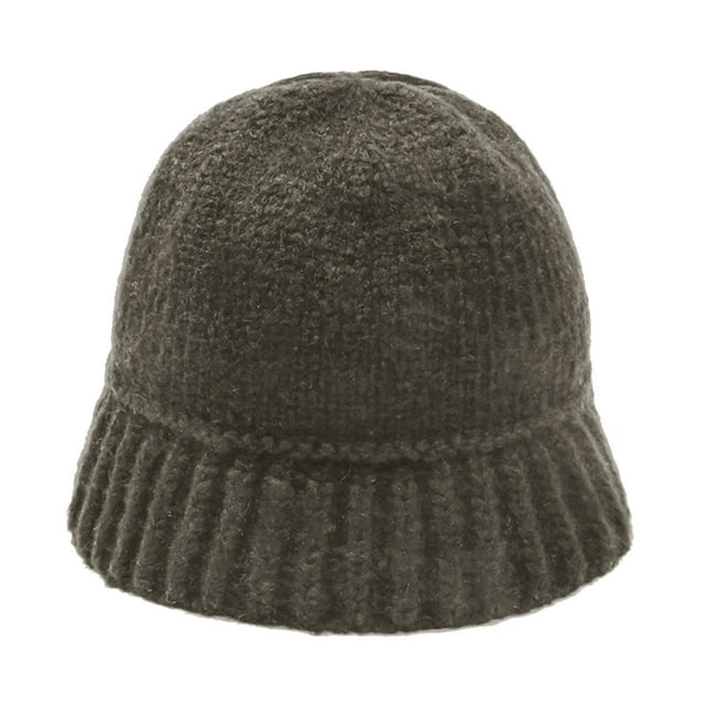 Autumn/Winter Solid Color Warm Ear Big Head Waist Water Bucket Knitted Woolen Hat