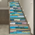 thumbnail image 6 of Stair Stickers WALL Home Rustic Colorful Patchwork Wooden Printed Stairs Self Adhesive Decoration Wall Sticker 39.37"x7.09", 6 of 9