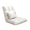 thumbnail image 2 of Sofá de piso,Sofá Cama Plegable Individual Cómodo Acolchado Adultos,Silla de piso para juegos Dormitorio con respaldo portátil,Sofá cama perezoso,sillón reclinable y plegable,Sofá Beige, 2 of 8
