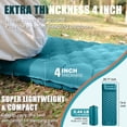 thumbnail image 3 of GDREAMT Colchoneta inflable para acampar con almohada, colchoneta para dormir extra gruesa de 4 pulgadas con bomba incorporada, colchón de aire compacto y ultraligero para mochileros, senderismo, tien, 3 of 5