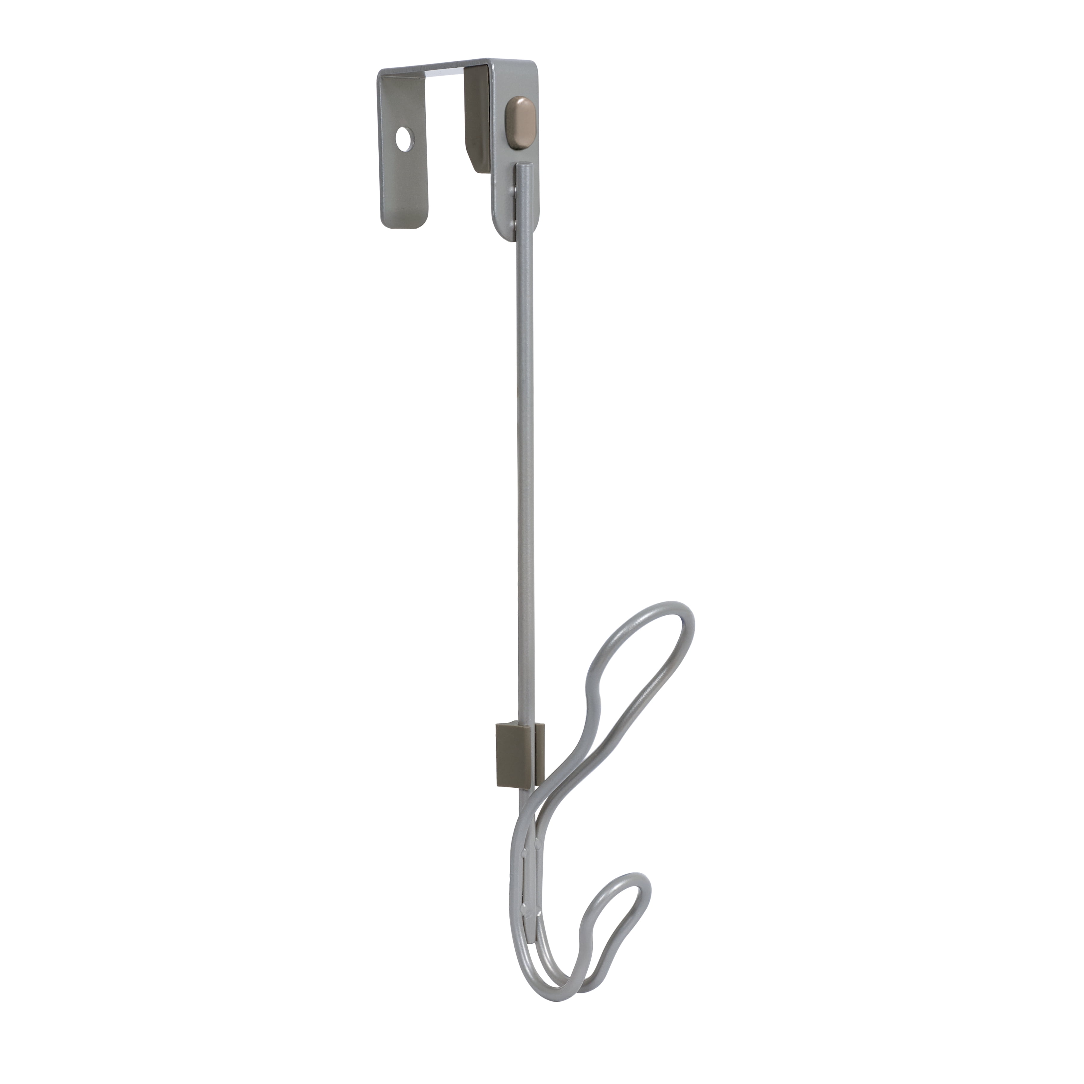 Mainstays SnugFit Double Hook for Home and Bath, Satin Nickel