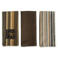 thumbnail image 5 of Contemporary Home Living Set of 3 Brown and White Striped Rectangular Dishtowels 28", 5 of 8