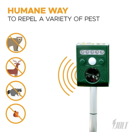 - Effective Solar Battery Powered Ultrasonic Oudoor Pest and Animal Repeller, Pest and Animal Control Rodent, Raccoon, Deer, Birds, Cats, Dogs, Mice Repellent