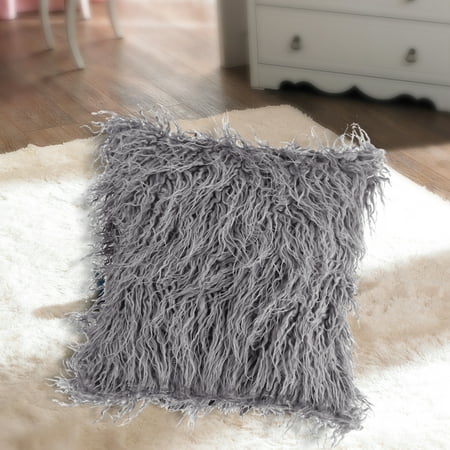 Extra Long Couch Pillows YLSHRF Long Plush Throw Pillow Cover, Throw Fur Fluffy Sofa Pillow Soft Plush Luxury Cushion Cover Home Decor ()