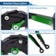thumbnail image 4 of Palancas de freno y embrague cortas y largas para Kawasaki ZZR600 2005-2009, palanca de freno ajustable de motocicleta, aleación de aluminio, cabeza negra, mango verde, 4 of 6
