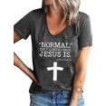 thumbnail image 1 of Easter Women's Cross And Letter Print Top, 1 of 2