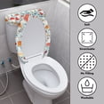 thumbnail image 4 of HELLHERO Polyester Fabric Toilet Bowl Cover & Stretch Fit Toilet Seat Lid Cover Set & Soft for Toilet Elastic Bottom, 4 of 8