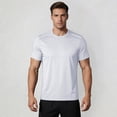 thumbnail image 2 of Ulitacool Mens T Shirts Solid Color Performance Short Sleeve Crewneck Tee Comfortable Clothes White, 2 of 4