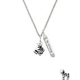 thumbnail image 2 of Delight Jewelry Resin Zebra Silvertone Be Strong and Courageous Bar Charm Necklace, 23", 2 of 4