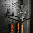 thumbnail image 7 of Gallickan Black Metal Wall Mount Double Hook Hanger Heavy Duty Storage Rack for Bikes Tools Ladders Garage Organization, 7 of 7