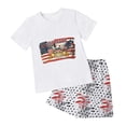 thumbnail image 4 of Girls Summer 2 Piece Outfits Kids Oversized T Shirts and Shorts Clothing Sets 5-14 Years Girls Summer Set 2-12 Years,7-8 Years, 4 of 7