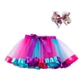 thumbnail image 2 of XMMSWDLA Toddler Girl Clothes Baby Girls Cute Rainbow Net Yarn Princess Pettiskirt Multi-color Skirt, 2 of 8