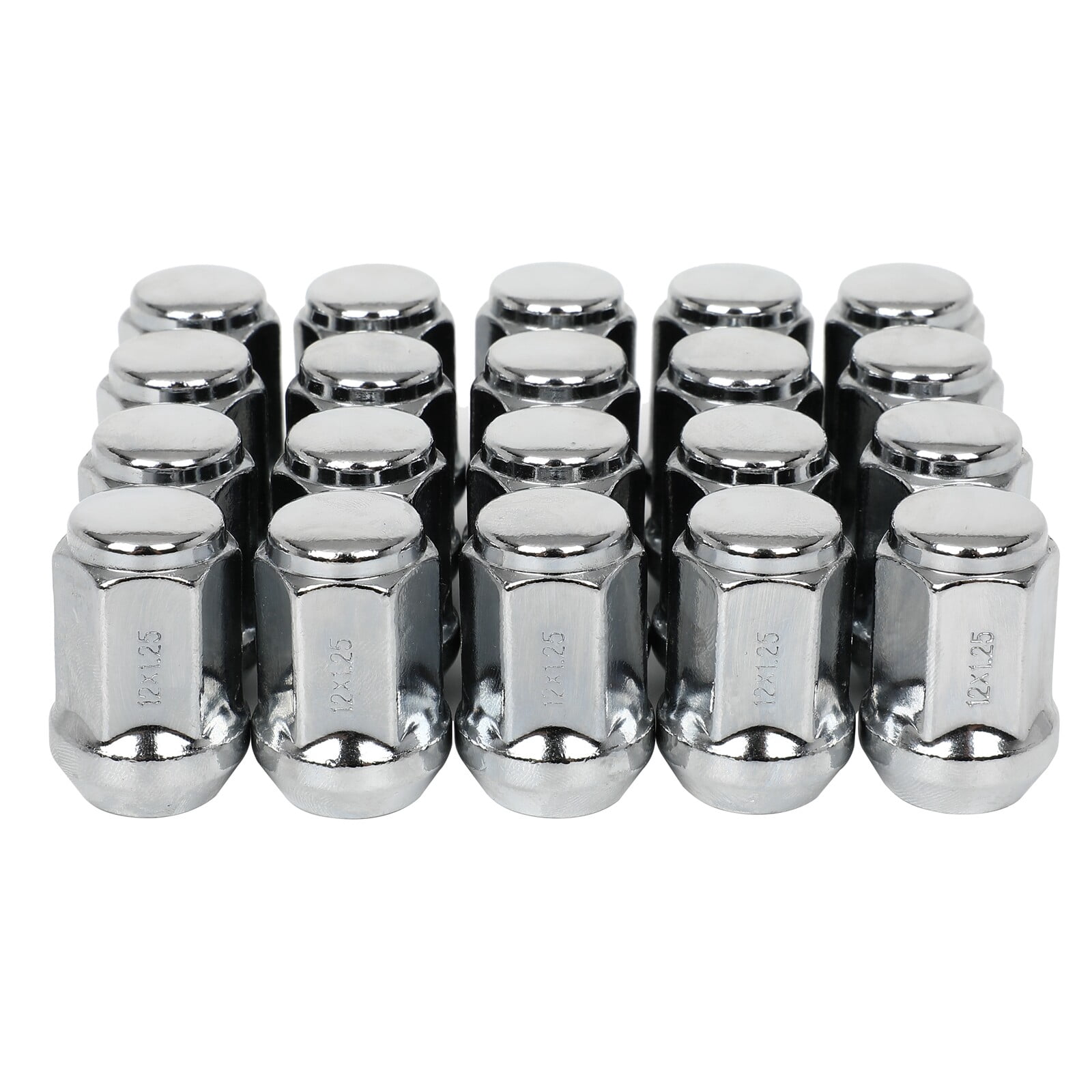 ECCPP Replacement for Wheel Lug Nuts 20pcs M12x1.25 Chrome Lug Nuts 1.38"(35mm) Tall For Subaru 90 91 92 93 94 95 96 97 98 99 00 01 02 03 04 05 06 07 08 09 10 11 12 13 14 15 16 17 18 19 20