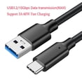 thumbnail image 2 of USB 3.2 to USB-C 10 Gbps Cable, USB Type-C (USB-C) to USB Type-A M/M 3A Cable, 3.3 ft., 2 of 5