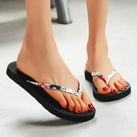 

Slippers For Women Ladies Bohemian Wedges Slippers Causal Beach Shoes Flip Flops Sandals