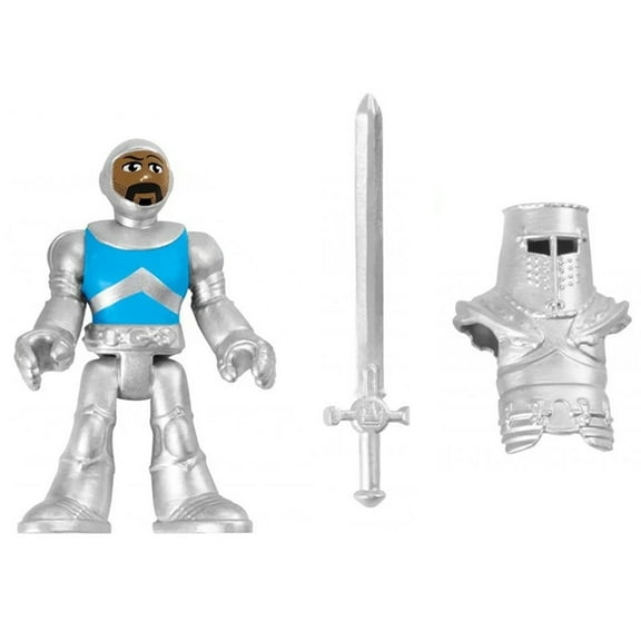Replacement Parts for Fisher-Price Imaginext Clobbering Crossbow Playset - HCG67 ~ Replacement Figure in Blue and Silver, Helmet and Sword