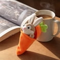 thumbnail image 4 of Detachable Carrot Shaped Plush Bag with Hidden Bunny Stuffed Doll Dual Purpose Decorative Plush Accessory, 4 of 7