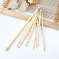 thumbnail image 3 of 5pcs/6pcs Wood Hand Loom Stick Set, Wood Weaving Crochet Needle with Wooden Shuttles Weaving Stick and Wood Weaving Rod, for, 3 of 6