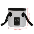 thumbnail image 3 of Cubo de pescado plegable de 12L Cubo de agua exterior impermeable a prueba de fugas (blanco), 3 of 5