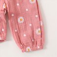 thumbnail image 5 of HCNTES Baby Girl Clothes Winter Ruffle Long Sleeve Solid Romper Tops Daisy Printed Harem Pants Headband Fall Outfits 3 6 12 18 Months, 5 of 5