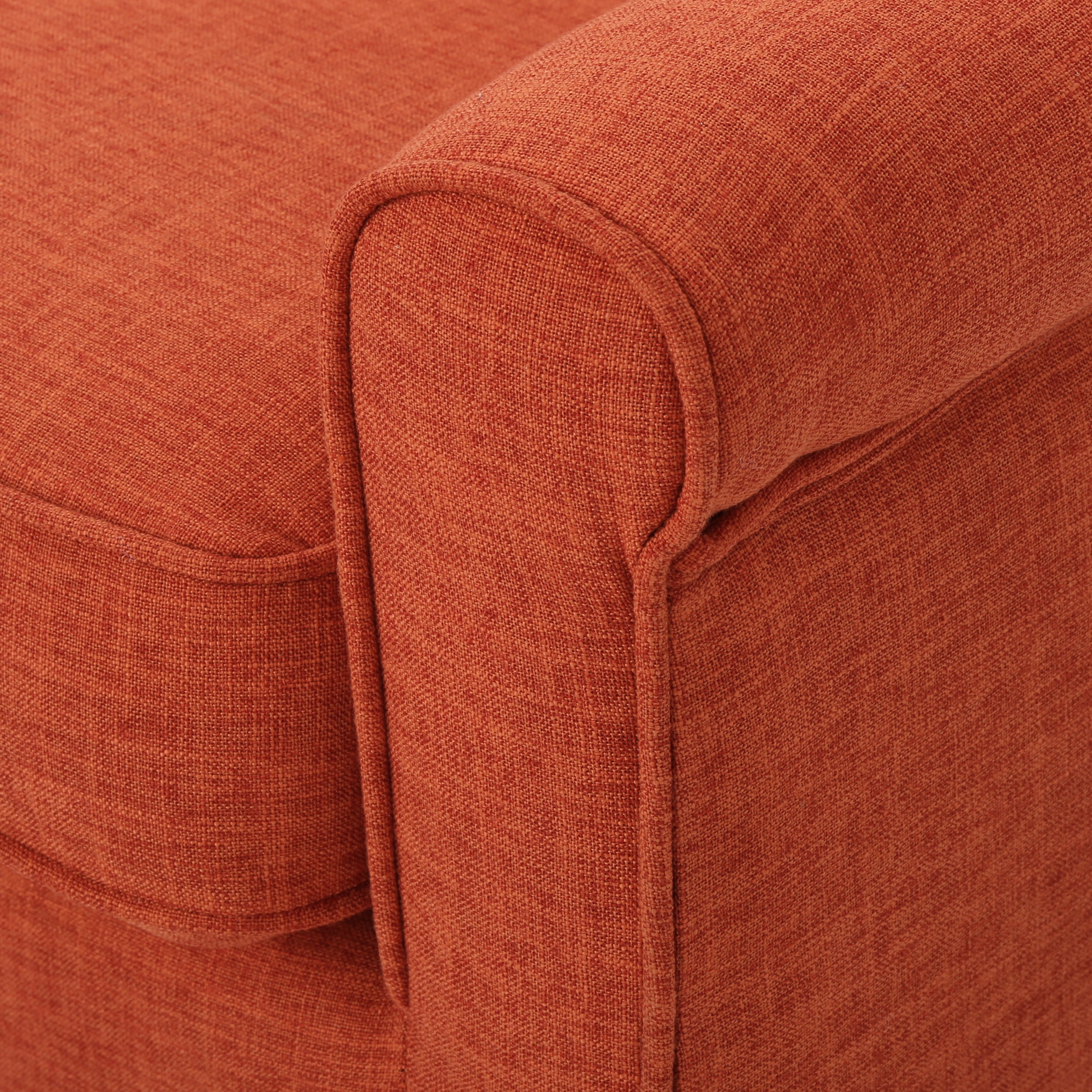 Mia Mid Century Modern Loveseat, Muted Orange