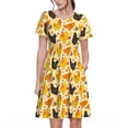 thumbnail image 1 of Balery Funny Chicken Vestidos sueltos de manga corta para mujer, vestidos de verano 2025, vestidos casuales de corte A con vuelo., 1 of 6