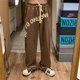 thumbnail image 2 of Pantalones de otoño Hip Hop Y2K para hombre, pantalones de calle con estampado de letras, pantalones de moda holgados de pierna ancha, pantalones de chándal casuales para mujer, 2 of 5