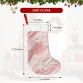 thumbnail image 2 of Flannel Christmas Stocking 17.7×11×7in Soft And Light Touch Good Socks Splicing Design Can Be Used For Hanging Pink Marble_21256_3, 2 of 8