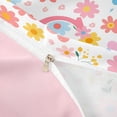 thumbnail image 4 of meiyoeat Watercolor Kawaii Flower Duvet Cover Set For Kids,Girls Personalized Monogram C Gifts Bedding Full,pink Reversible,3 Pieces(No Comforter), 4 of 6