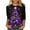 Multicolor#130, variant on 3/4 Length Sleeve Christmas Tops for Women Cute Highland Cow Print Loose Shirts Casual Trendy Crew Neck Blouse Xmas Holiday Fall Tunic Tees 2025 Multicolor,S