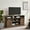 Natural Brown, variant on UHOMEPRO Farmhouse TV Stand for TVs up to 65", Wood Entertainment Center with Sliding Barn Doors, Storage Cabinet with 4 Drawers and Adjustable Shelves for Living Room, Cable Management, (Gray)