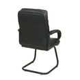 thumbnail image 3 of Visitors Chair in Black Faux Leather by Office Star, 3 of 3