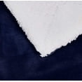 thumbnail image 4 of Soft Micromink Sherpa Throw Blanket - Full or Queen, Navy Blue, 4 of 7