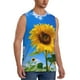thumbnail image 2 of Fotbe Blue Sky Sunflower Men's Camiseta sin Mangas Estampada para Hombres, Playera Casual para Gimnasio, Entrenamiento, Playa-Large, 2 of 7