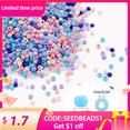 thumbnail image 4 of Kit de cuentas de vidrio de 2 mm para hacer pulseras, surtido de cuentas pequeñas, colores, cuentas sueltas para manualidades, para hacer joyas, manualidades artísticas, 4 of 5