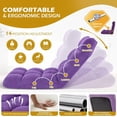 thumbnail image 5 of Folding Floor Gaming Chair, Adjustable 14-Position Backrest, 6-Inch Thick Flannel and Skin-Friendly Cotton Sponge, Breathable, Ideal for Gaming, Meditating, Sleeping, Purple, 5 of 18