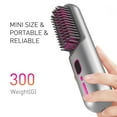 thumbnail image 3 of Cordless Hair Straightener Brush Portable Straightening Brush for Travel, Mini Ionic Hot Comb Straightener for Women, Lightweight on-The-go, 3 of 8