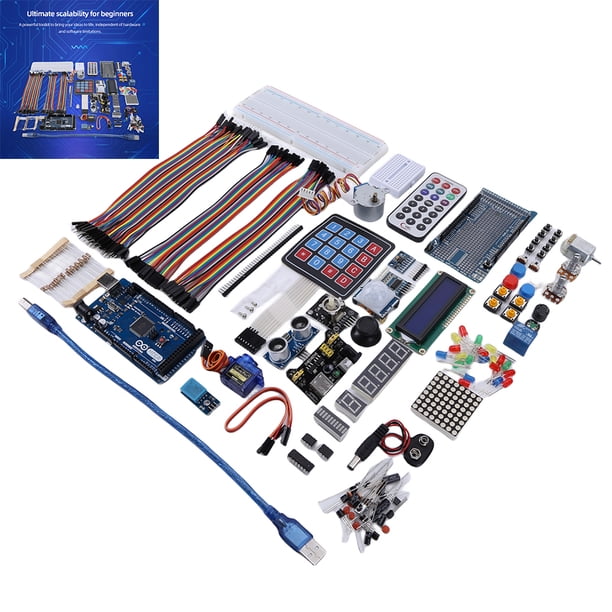 WDOplteas Conjunto Proyectos Bricolaje Sensor Ultrasónico Ultimate Starter Set para Mega2560