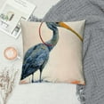 thumbnail image 2 of Nawypu Grey Heron in Water Throw Pillow Cover Cases Natural Watercolor Blue Green Colorful Painting Bird Ecology Naturalism Outdoor Decor Pillowcase Home Square Pillow Slip, 2 of 5