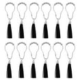 thumbnail image 1 of Shisuyan Accessoire de Rideau Noir 12 Pcs 5.5X1.6X0.2In Acier Inoxydable Faible Bruit Protection, 1 of 9