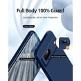 thumbnail image 2 of 3 in 1 for Google Pixel 7A Case, with 2 Pack Screen Protector, with Full Camera Cover Protection，Liquid Silicone Slim Shockproof Protective Phone Case [Microfiber Lining] (Navy Blue), 2 of 12