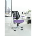 thumbnail image 2 of OSP Home Furnishings Screen Back Chair with Purple Mesh Fabric and Silver Coated Arms and Base, 2 of 10
