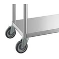 thumbnail image 2 of Glownary  24" x 36" 16-Gauge 304 Stainless Steel Commercial Work Table with 4" Backsplash, Undershelf, and Casters, 2 of 4