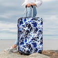 thumbnail image 5 of Cauagu Blue Lightning2 Print Travel Luggage Cover,Travel Dust-proof Suitcase Cover Softside Suitcase Protector for 18-32inch,Not Included Suitcase, 5 of 8